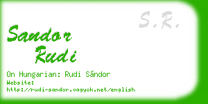 sandor rudi business card